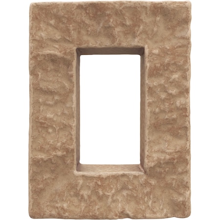 Ekena Millwork Universal Electrical Cover for StoneWall Faux Stone Siding Panels PNUEC04X08FB